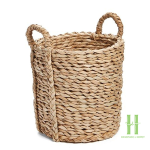 NEW DESIGN Eco-Friendly Seagrass Woven <b>Basket</b> Handmade Natural <b>Storage</b> <b>Basket</b> with Handles for Laundry Home Decor Wholesale - Product Image 5
