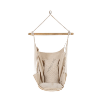 Fauteuil suspendu d'extérieur en corde de coton fait main avec un design artisanal pour une utilisation en intérieur/extérieur et dans les hôtels, dans les chambres et les salons