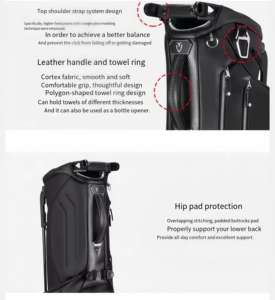 Bolsa de Golf Plegable Unisex de Lujo en Cuero PU de 7.5 Pulgadas, Ligera, Duradera, con Bolsillos de Gran Capacidad y Logotipo Personalizado - Product Image 5