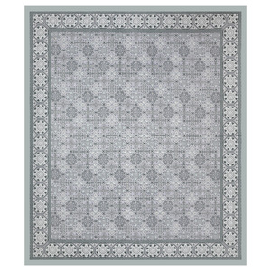 Heritage King Size Cotton Bedsheet Grey Blue Floral Hand <b>Block</b> Print <b>Bed</b> Sheet with 2 Pillow Covers - Product Image 4