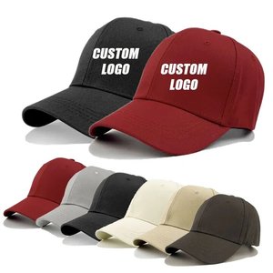 Custom Logo 100% Cotton Knitted Baseball Cap Unisex Embroidered Breathable Adjustable Hat High Quality Comfortable Wholesale - Product Image 1