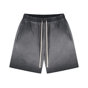 Pantalones Cortos de Algodón con Lavado Ácido Ecológicos para Hombre, Cintura Alta, Cierre Elástico, Patrón Personalizable, Estilo Retro - Product Image 2