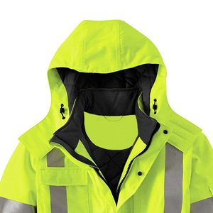 Chaqueta de Seguridad Impermeable para Hombre, Nueva Llegada, Servicio OEM, Ropa de Trabajo de Seguridad Reflectante con Cuello Alto de Lona y Logotipo Frontal - Product Image 5