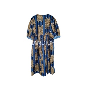 ชุดเดรสสั้นลายเสือคอลึกคอลึกพร้อมเชือกร้อยบล็อกพิมพ์ลายใหม่เสื้อผ้าปาร์ตี้ยาวถึงพื้นสไตล์ประจำวัน - Product Image 2