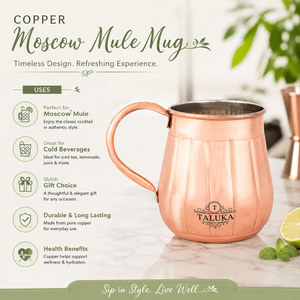 Taza Moscow Mule de cobre de la mejor calidad con asa de cobre para beber, regalar, uso en bares, hoteles y restaurantes, 16 oz, premium - Product Image 3