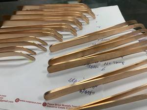 Pinces en cuivre pour solution de marquage au chaux, 8,5 pouces, courbées, outil de soudure pour bijoux ZetomedPro - Product Image 6