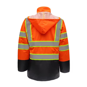 เสื้อแจ็คเก็ตนิรภัยสำหรับฤดูหนาวแบบ Hi Vis Class 3 กันน้ำ พร้อมแถบสะท้อนแสง ผลิตจากโพลีเอสเตอร์ที่ทนทาน และสามารถปรับแต่งโลโก้ได้ - Product Image 2