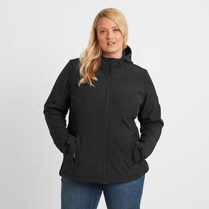 Women's Hooded Softshell Jacket Reversible Zip Up Outerwear Windproof Breathable Waterproof for Spring Winter - Product Image 5