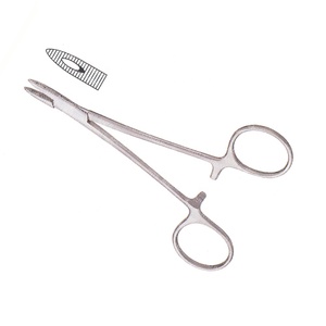 Pinzas de sutura de microcirugía Castroviejo de acero inoxidable profesional de 14cm, soporte de agujas curvas, instrumentos quirúrgicos - Product Image 1