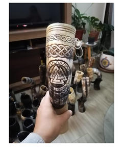 ฮอร์นดื่มทำมือราคาถูก | 100% ธรรมชาติไวกิ้งฮอร์นดื่มยุคกลางเบียร์ดื่มฮอร์นวัวจากอินเดีย - Product Image 4
