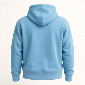 เสื้อฮู้ดดี้ผู้ชายสีพื้นทันสมัย ผ้าคอตตอนผสม พร้อมเชือกปรับได้ที่ฮู้ดและด้านในนุ่มสบาย เหมาะสำหรับสตรีทแวร์ - Product Image 2