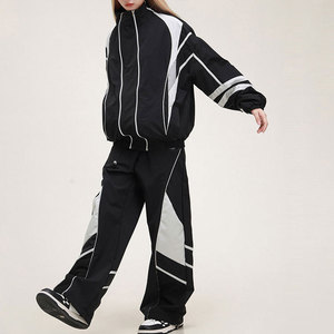 Chándal Deportivo Extra Grande Unisex Personalizado para Mujer, con Doble Cremallera, 100% Poliéster, Ropa Deportiva Informal Reflectante - Product Image 5