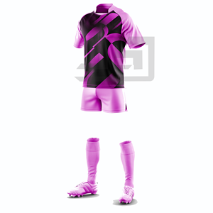 Maillot et short de rugby imprimés haut de gamme, en tissu respirant et anti-vent, respectueux de l'environnement, col en V, personnalisable pour équipe - Product Image 1