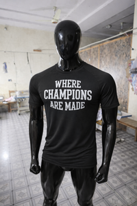Camiseta de gimnasio para hombre Where Champions Are Made, camiseta motivacional para entrenamiento físico, camiseta transpirable para entrenamiento de culturismo atlético - Product Image 5