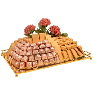 Plateau à chocolat en laiton de luxe, plateau de service décoratif au design élégant pour les occasions spéciales et les cadeaux de mariage à prix raisonnable - Product Image 4