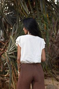 เสื้อครอปผ้าฝ้ายสำหรับผู้หญิง เสื้อฤดูร้อนน่ารัก เสื้อสตรีทแวร์ลำลอง เสื้อน้ำหนักเบา ชุดลำลองประจำวัน เสื้อไซส์ใหญ่ - Product Image 3