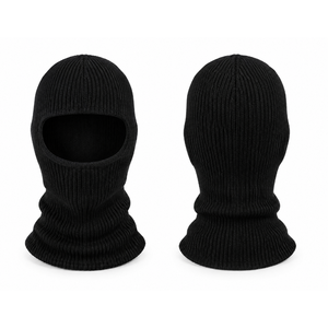 Wholesale Ribbed Knitted Balaclava Winter Face Mask Unisex Stretch Knit Full <b>Head</b> <b>Cover</b> for Outdoor Sports - Product Image 1