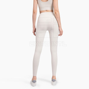 Ensemble de yoga personnalisé pour femme 2026 – Leggings taille mi-haute et ensemble de sport côtelé respirant extensible dans les quatre sens – Tenue de sport personnalisable - Product Image 5
