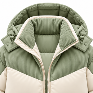 Chaqueta de Invierno para Hombre y Mujer, Tejido de Lona Transpirable, Cuello Alto, Relleno Grueso de Poliéster, Capucha Desmontable, Abrigo Cálido - Product Image 3