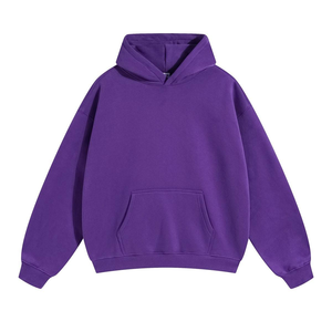 Sweat-shirt à capuche oversize en molleton épais 500 g/m² vert foncé personnalisé pour homme, style streetwear, épaules tombantes, vente en gros - Product Image 5