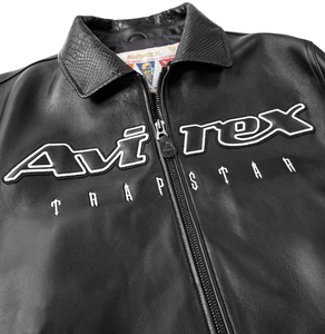Best Custom Brand High Quality <b>Men's</b> Avirex Winter Leather <b>Jacket</b> Eco-Friendly Windproof High Street Front Logo Zipper Closure - Product Image 3