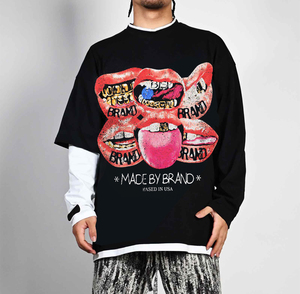 เสื้อยืดคอกลมทรงบ็อกซี่โอเวอร์ไซส์ แขนยาว พิมพ์ลายกราฟิกตามสั่ง สำหรับผู้ชาย ผ้าฝ้าย 100% หนัก 320 กรัม สไตล์สตรีทแวร์ - Product Image 2