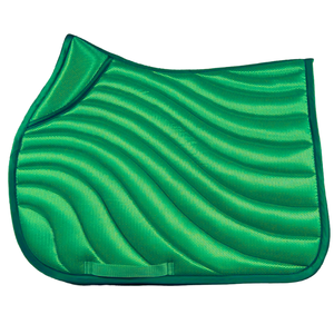 Tapis de selle de luxe matelassé sur mesure en mélange de laine respirant pour l'équitation anglaise et occidentale, compétition, fabricant OEM en gros - Product Image 1