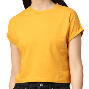 Women's Gray Polka Dot <b>Crop</b> <b>Top</b> With Puff Sleeves O-Neck Knitted Cotton Summer Casual Wear - Product Image 5