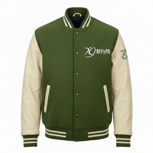 Manches en cuir surdimensionnées style américain avec broderies et patchs, style streetwear viral, durable, pour lycée - Product Image 1