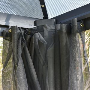 10 X 10 Hardtop Polycarbonate <b>Canopy</b> & Gazebo with Double <b>Roof</b> Aluminum Frame Permanent Pavilion Outdoor Netting Quality Pergola - Product Image 6