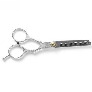 Ciseaux à cheveux professionnels en acier inoxydable avec pointe acérée, design pour droitiers, long manche en plastique pour la coiffure - Product Image 2
