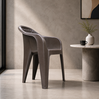 Chaise en plastique moderne, design diamant, non pliable, empilable, ergonomique, imperméable, pour solutions de salon
