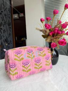 Vintage Zippered Cotton for <b>Toiletry</b> <b>Bag</b> Organizer Pouch Custom Printed Makeup <b>Bag</b> Small Medium Sizes Washable Bathroom Cosmetic - Product Image 2