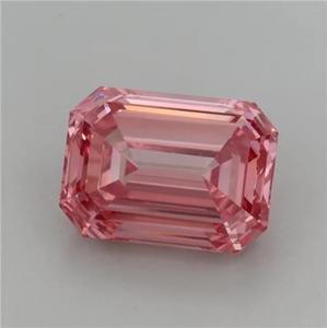 Diamante cultivado en laboratorio de corte esmeralda, color rosa intenso, para la fabricación de joyas, diamantes sueltos, todos los tamaños disponibles al mejor precio. - Product Image 2