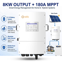 Kit complet de système solaire hybride de secours 8KW triphasé avec onduleur Solis 15KWH 100A, batterie LiFePO4 et panneau mono.