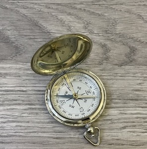 Imperial Brass Store Vintage Brass Nautical <b>Compass</b> Maritime Collectible Navigation Gift with Premium Leather Case - Product Image 3