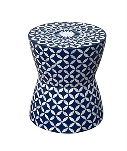 Tabouret rond moderne fait à la main en os écologique provenant de l'Uttar Pradesh par F S INTERNATIONAL pour la décoration de la maison - Product Image 5