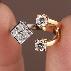 Bague de fiançailles élégante en diamant de laboratoire de 1,5 carat pour femme, argent, or 10 carats, or 14 carats, or 18 carats, bijoux fins de mariage, cadeau - Product Image 4