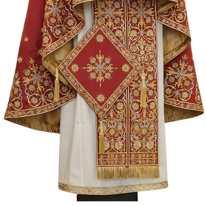 Ensemble de vêtements de prêtre orthodoxe brodés sur mesure ShineWays Enterprises, couleur personnalisée, design croix, Phelonion unisexe, OEM - Product Image 3