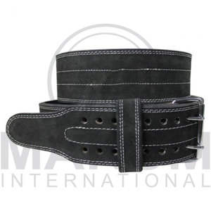 Ceinture de musculation en cuir véritable robuste, réglable, pour entraînement en salle de sport, ceinture de musculation - Product Image 4
