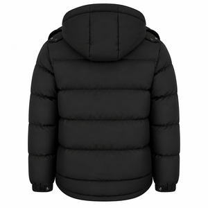 Blouson matelassé à capuche pour homme, design personnalisé, uni, respirant, imperméable, pour l'hiver - Product Image 2