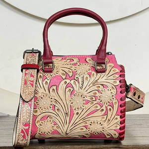 Nouveaux sacs à main en cuir floral gravé, petits sacs Speedy, sacs bandoulière, sacs de voyage week-end à poignée supérieure pour femmes - Product Image 2