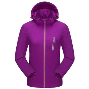 Veste à capuche légère pour homme et femme, séchage rapide, résistante à l'eau, coupe-vent, veste d'extérieur, bleu marine, noir, rose, violet, OEM personnalisé - Product Image 5