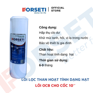 Cartouche filtrante en charbon actif Forseti pour usage domestique, osmose inverse, installation facile, traitement au charbon granulaire - Product Image 3