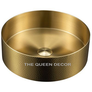 Copper Sink High Quality <b>Round</b> Shape Wholesale Luxury <b>Basin</b> Classic Stylish Hot Selling Fancy New Wholesale Copper Sink - Product Image 6