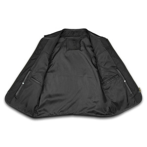 2026 Newest Design <b>Men's</b> Reversible Windproof Breathable <b>Leather</b> <b>Vest</b> With Single Button Closure Moto & Biker Style <b>Leather</b> <b>Vest</b> - Product Image 4