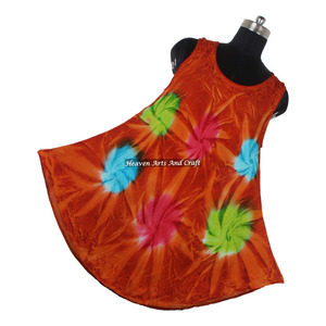 Robe décontractée de plage en rayonne tie-dye, style bohème gypsy, dernière mode été 2026, haute qualité, à prix abordable - Product Image 1