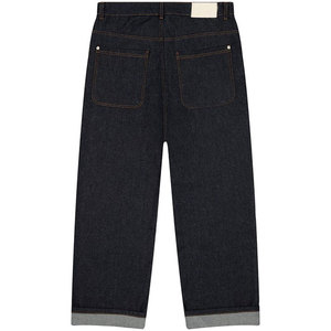 Jeans en denim noir sur mesure pour hommes, coupe slim, extensibles, jambe large, denim délavé, vente en gros de jeans en denim personnalisés - Product Image 2