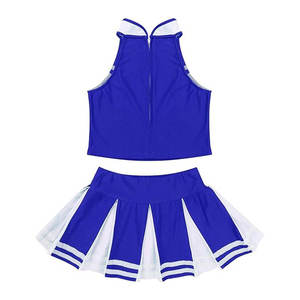 Ensemble d'uniformes de cheerleading pour adultes, 100 % polyester, sublimation, logo personnalisé professionnel, séchage rapide, 140 g, impression par transfert thermique - Product Image 3