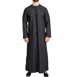 New 2026 Custom Modern Kuwait Style Arabic Saudi Men's Thobes Jubbah Plus Size Breathable High Quality <b>Islamic</b> <b>Clothing</b> 2026 - Product Image 1